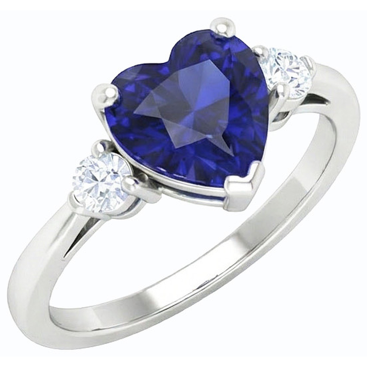 naturel round diamant 2carats alliance vue de face