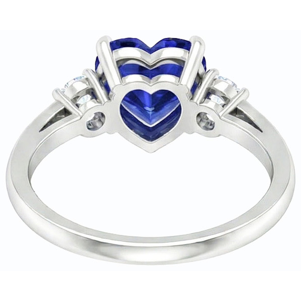 naturel round diamant 2carats alliance vue de profil