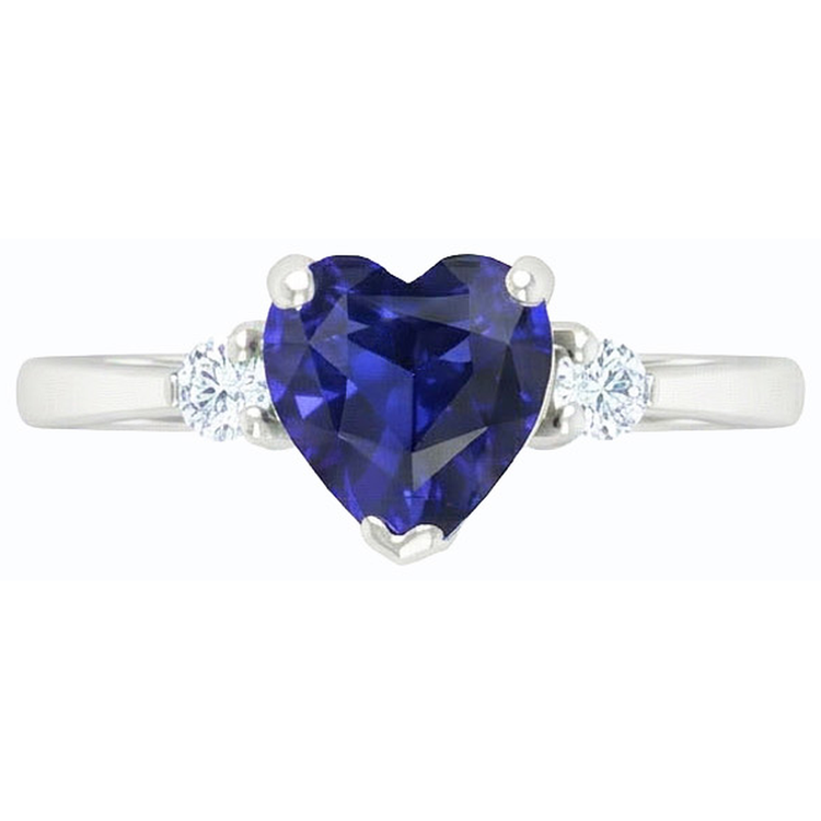 naturel round diamant 2carats alliance vue de dessus