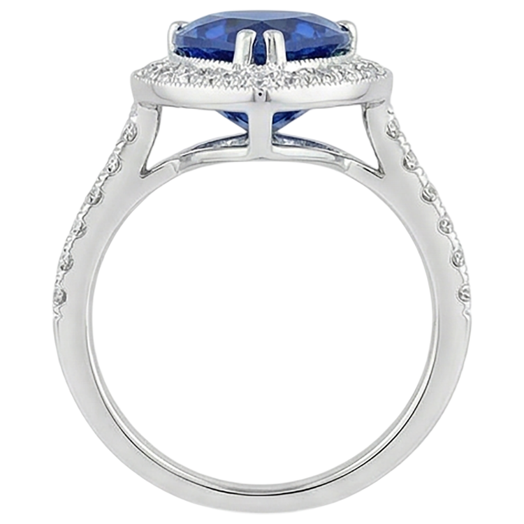 naturel pear tanzanite 2.25carats alliance sur blanc