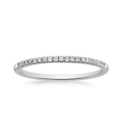 Alliance Pour Femme Avec Naturel Diamants Ronds De 1.9 Ct En Or Blanc 14 Carats