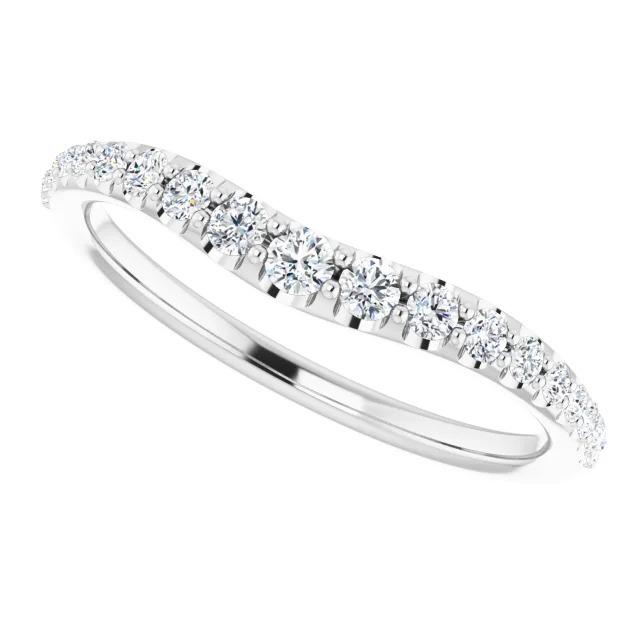 Alliance Réel Diamant 1.50 Carats Bijoux Femme Or Blanc 14K