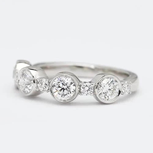 Alliance Réel Diamant Anniversaire 2.25 Carats Bijoux Dames