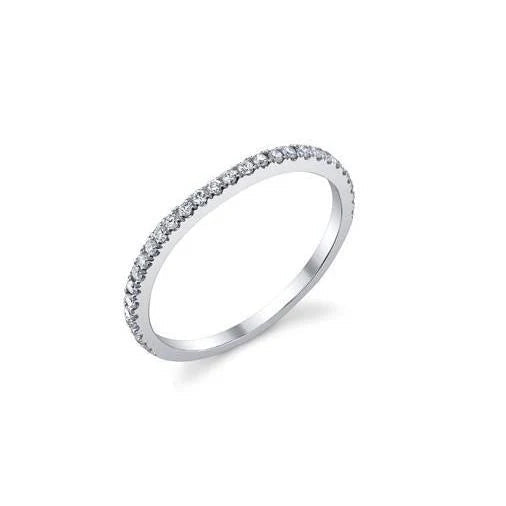 Alliance Réel Diamant Coupe Ronde 1 Ct En Or Blanc 14K