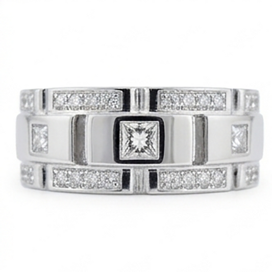 Alliance Réel Diamant Eternité 2.72 Carats Bijoux Homme