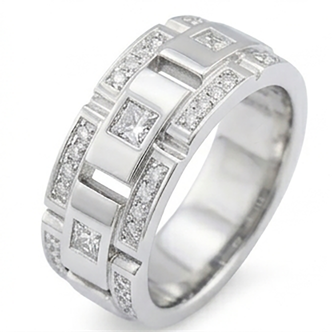 Alliance Réel Diamant Eternité 2.72 Carats Bijoux Homme