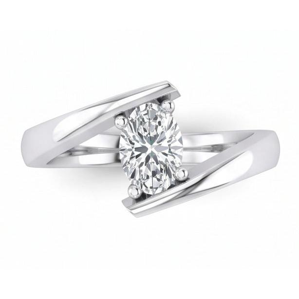 naturel oval diamant 1.25carats alliance détail rapproché