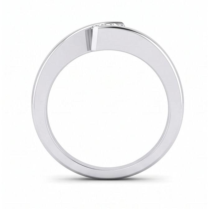 naturel oval diamant 1.25carats alliance vue de profil