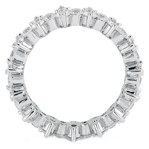 Alliance Réel Diamant Rond Eternité 2.40 Carats Bijoux Femme