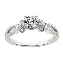 Alliance Réel Diamant Taille Vieille Mine Or Tige fendue 3.50 Carats