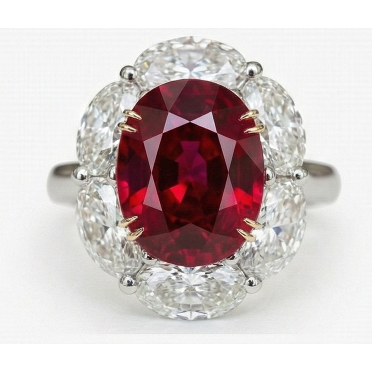 Alliance Rubis Naturels Et Diamants Naturels Extraits des Mines ( et non cultivés en laboratoire ) Or 5 Carats 14K