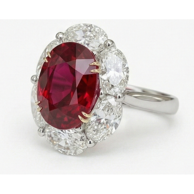 Alliance Rubis Naturels Et Diamants Naturels Extraits des Mines ( et non cultivés en laboratoire ) Or 5 Carats 14K