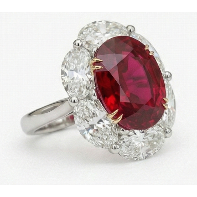 Alliance Rubis Naturels Et Diamants Naturels Extraits des Mines ( et non cultivés en laboratoire ) Or 5 Carats 14K