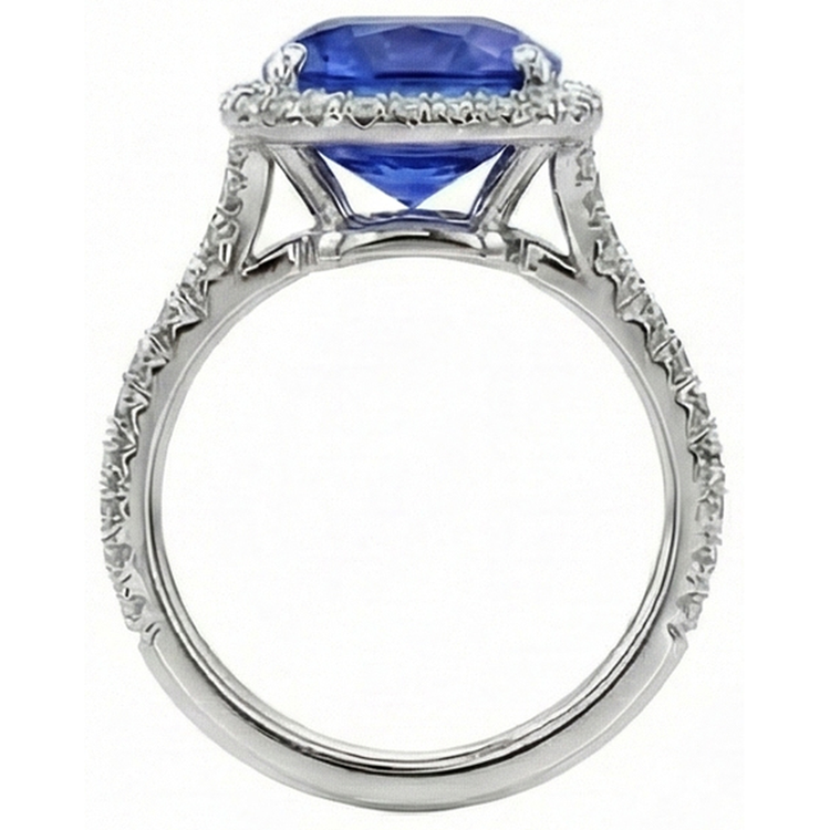 Alliance Saphir Bleu Pour Femme