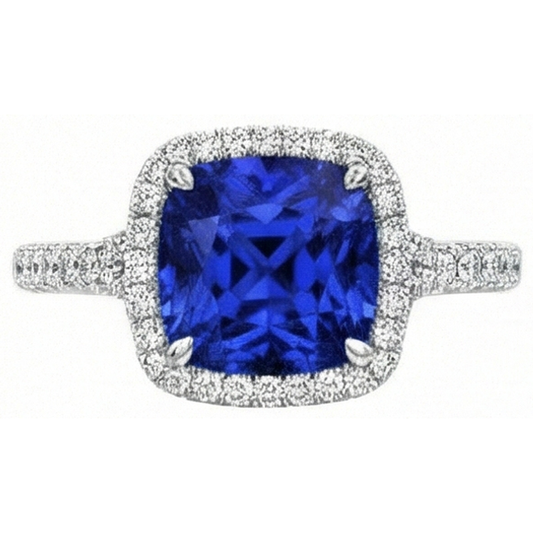 Alliance Saphir Bleu Pour Femme