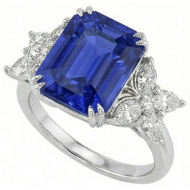 naturel marquise diamant 3carats alliance angle de côté