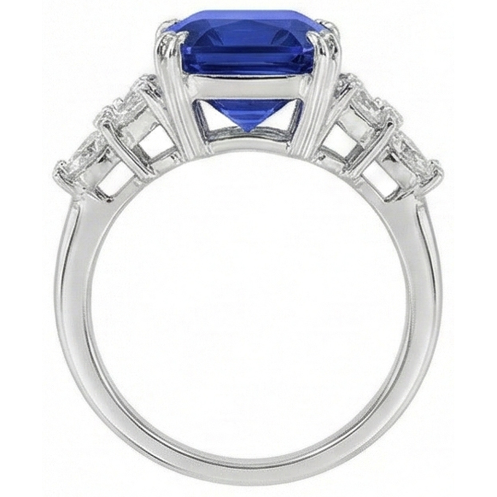 naturel marquise diamant 3carats alliance vue de dessus