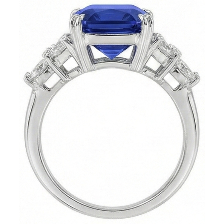 naturel marquise diamant 3carats alliance vue de dessus