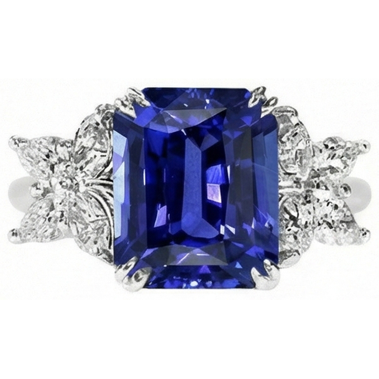 naturel marquise diamant 3carats alliance vue de profil