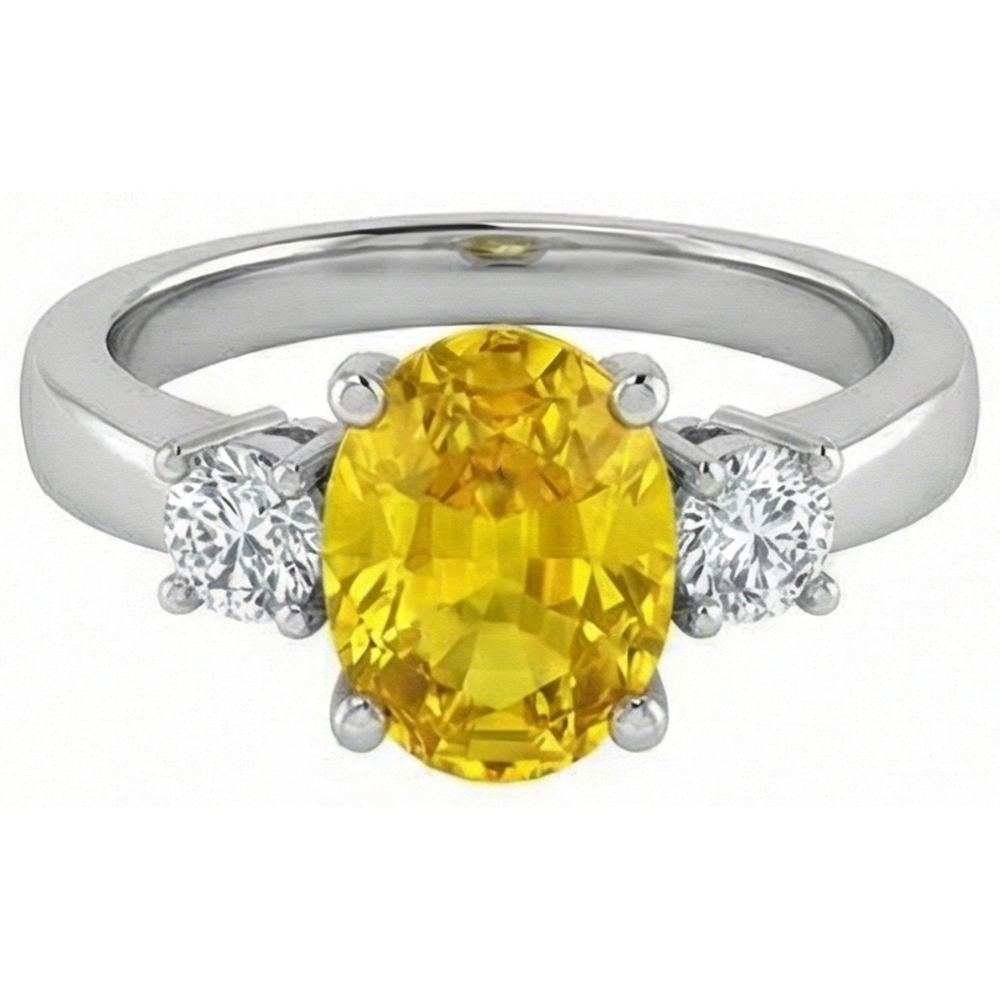naturel oval diamant 3.70carats alliance détail rapproché