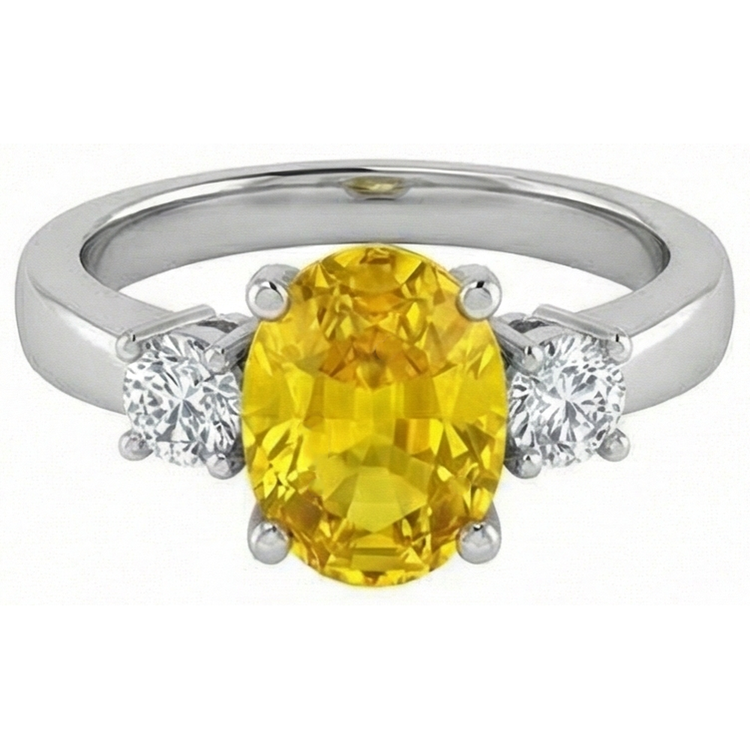 naturel oval diamant 3.70carats alliance détail rapproché
