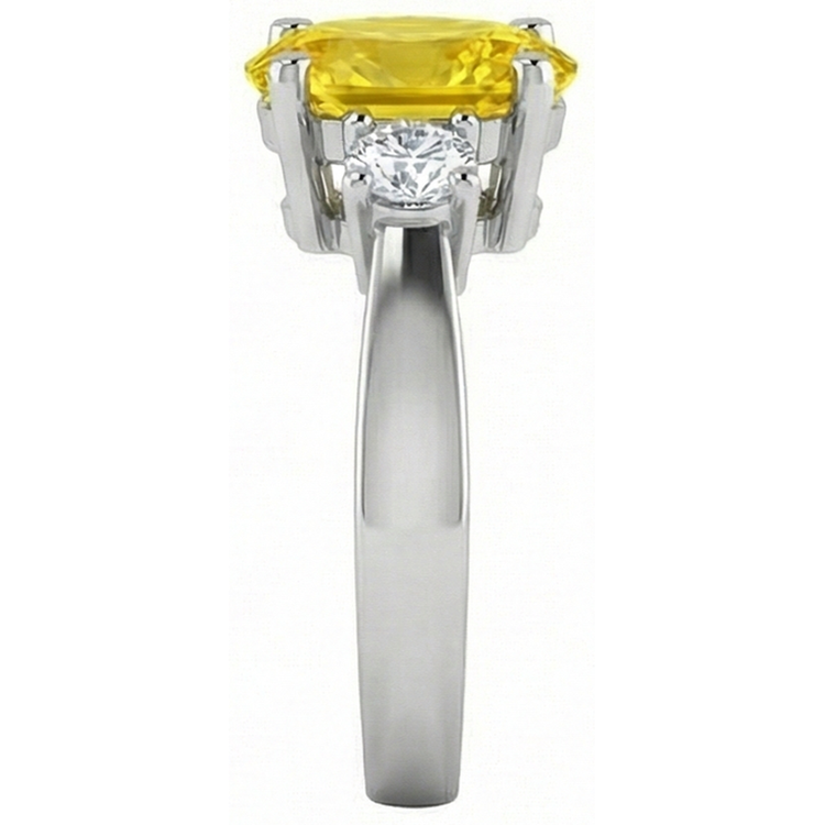 naturel oval diamant 3.70carats alliance sur blanc