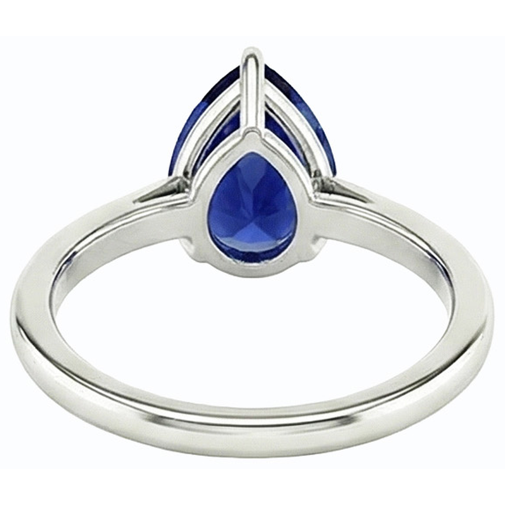 naturel pear diamant 2.50carats alliance angle de côté