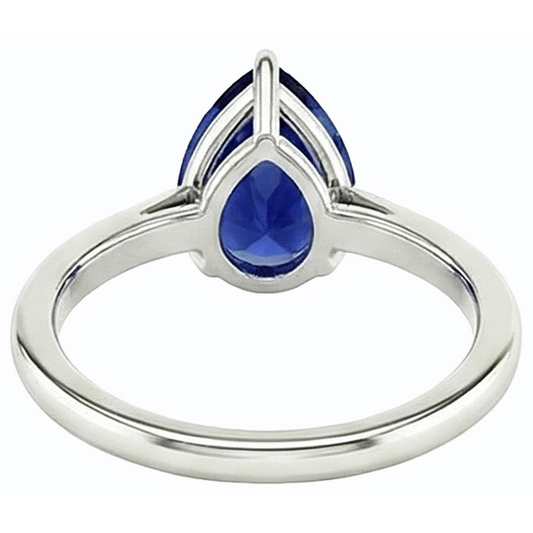 naturel pear diamant 2.50carats alliance angle de côté