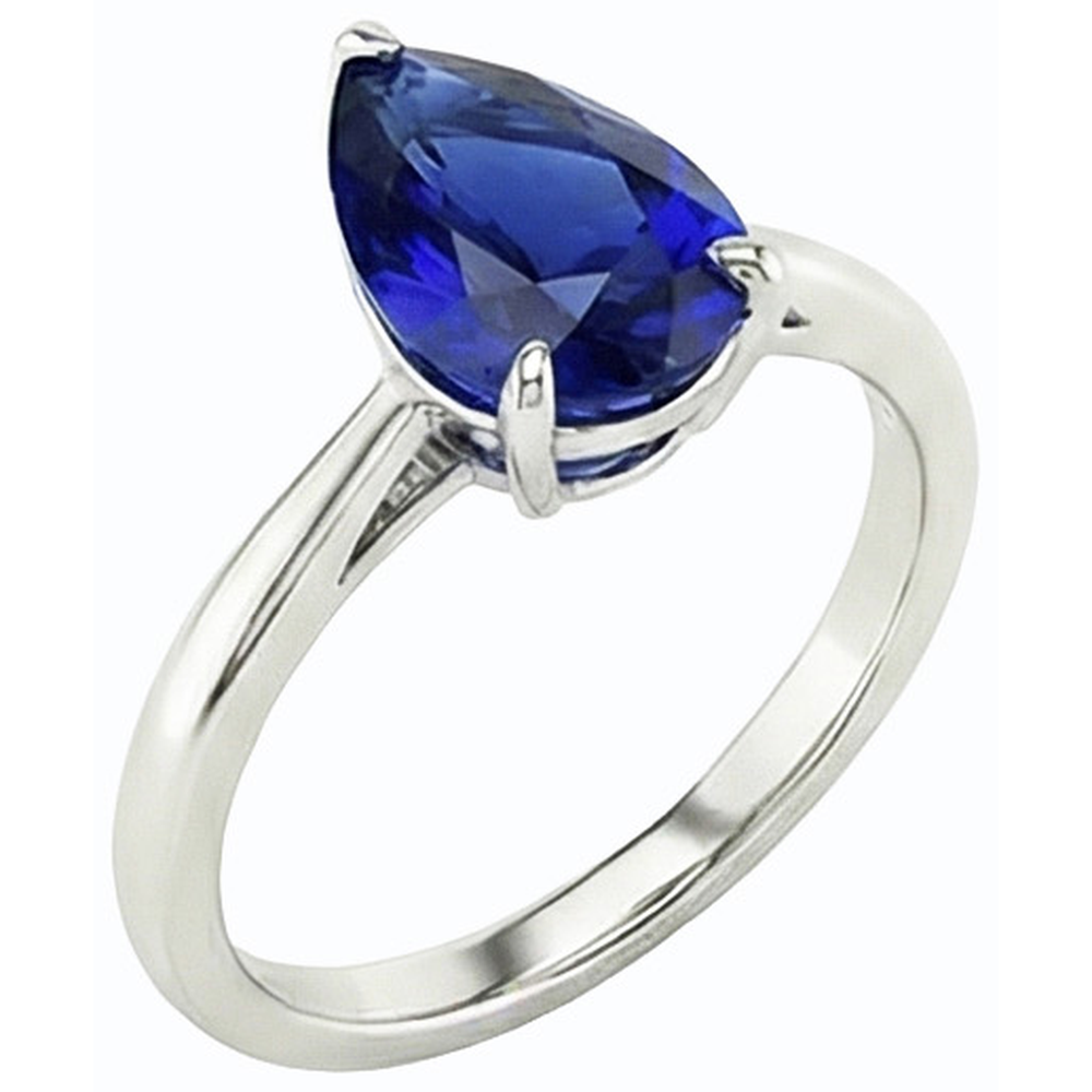 naturel pear diamant 2.50carats alliance détail rapproché