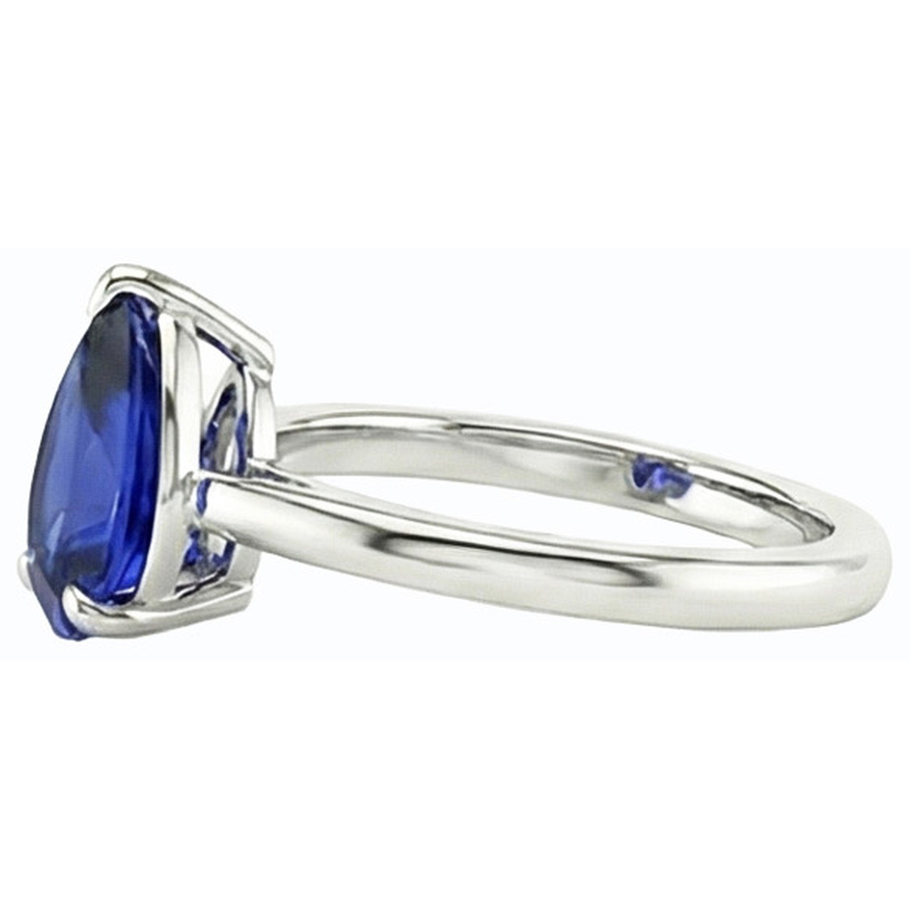naturel pear diamant 2.50carats alliance vue de dessus