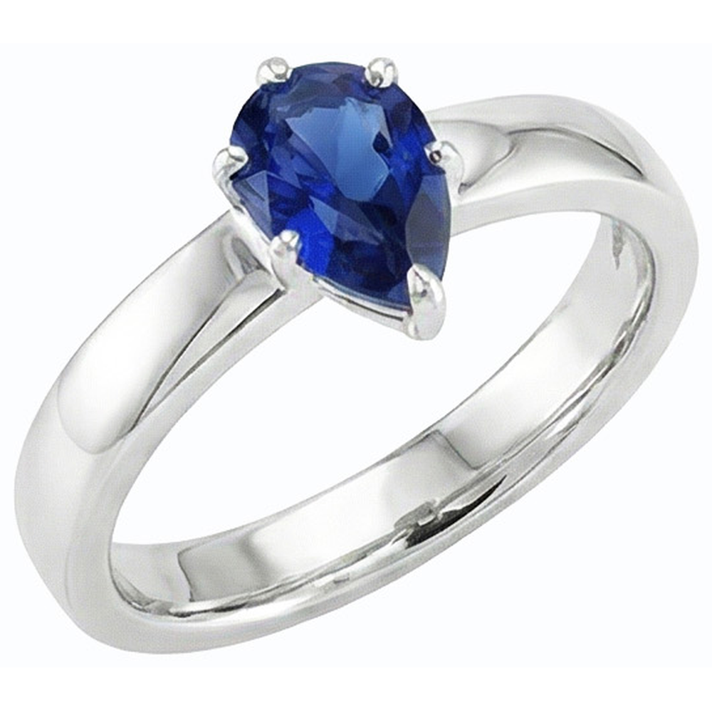naturel pear diamant 1carats alliance angle de côté