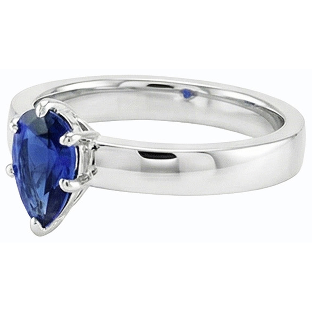 naturel pear diamant 1carats alliance vue de dessus