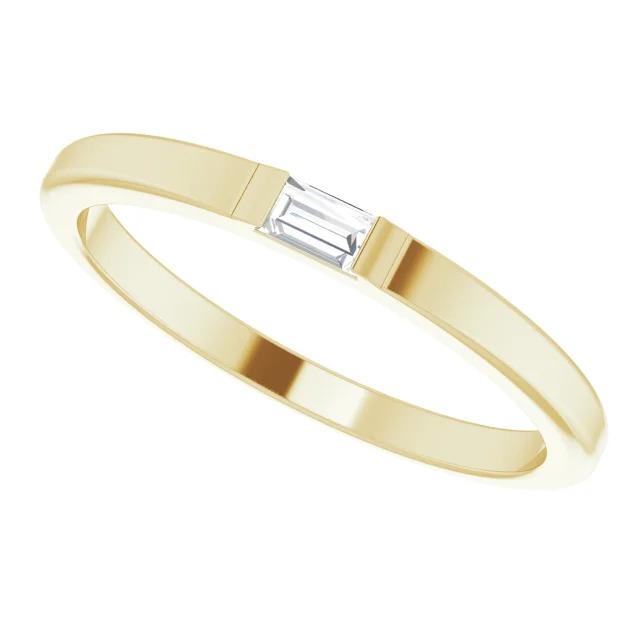 Alliance Solitaire Réel Diamant 0.40 Carats Bague Homme Or Jaune 14K