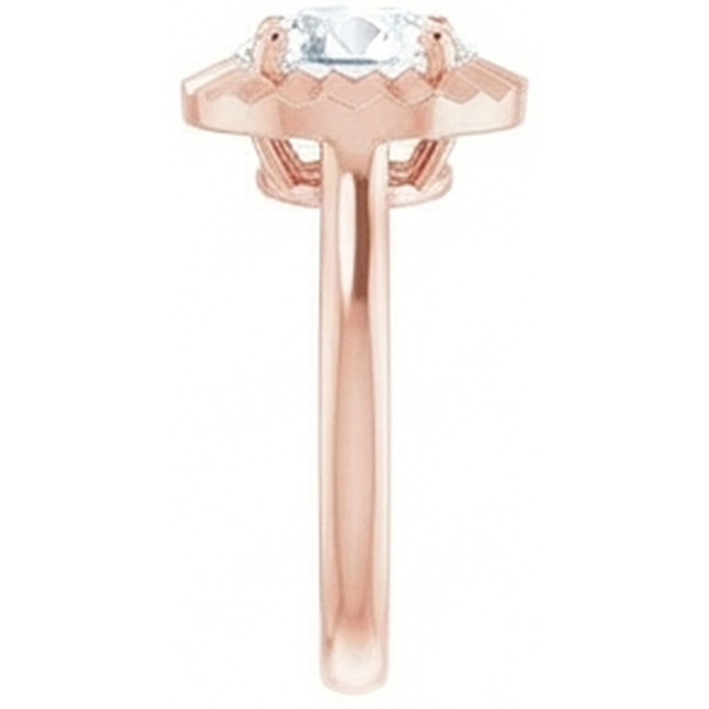 naturel round diamant 3carats alliance vue de profil