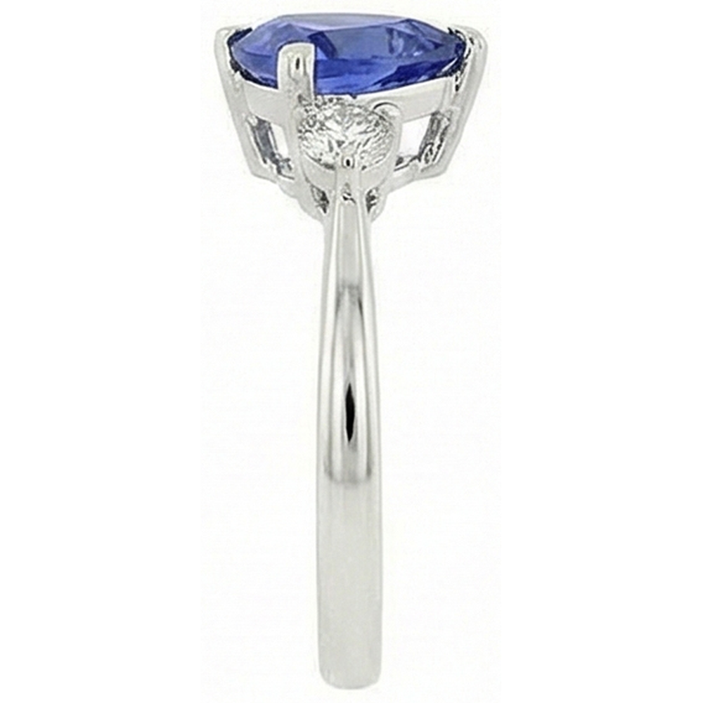 naturel trillion diamant 5.01carats alliance vue de dessus