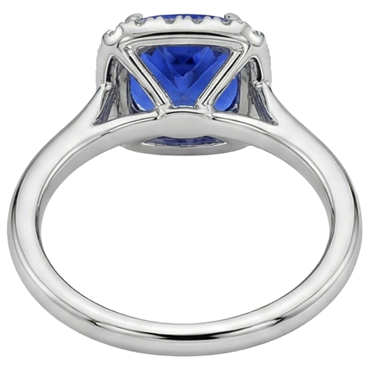 Alliance Tanzanite Avec Diamants 7.75 Ct Or Blanc 14K