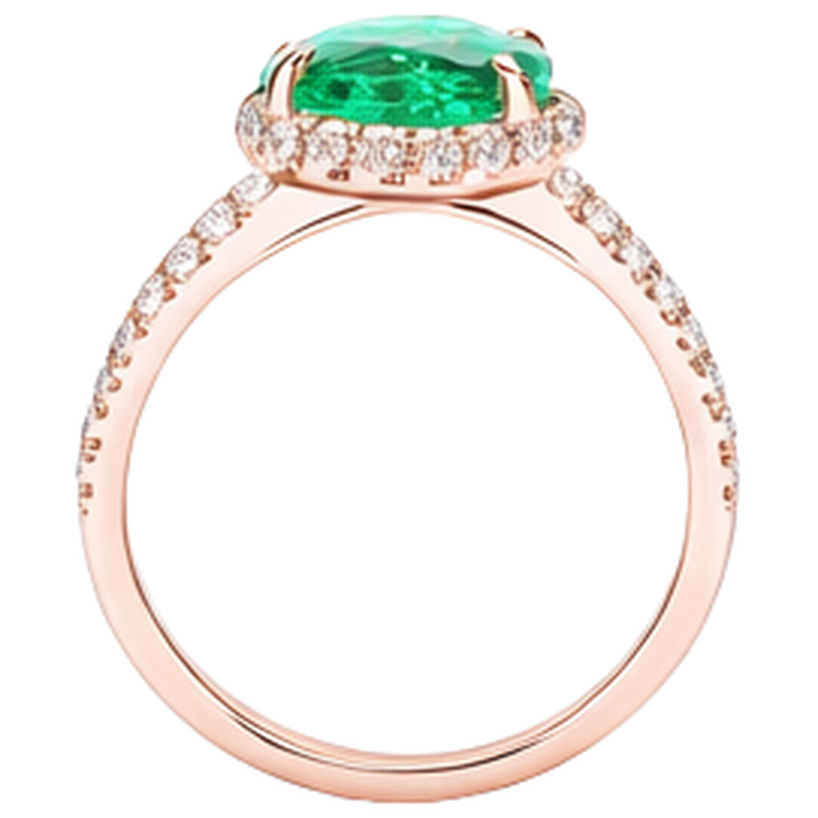Alliance Verte Emeraude Et Diamant Naturels Extraits des Mines ( et non cultivés en laboratoire ) 5.45 Carats