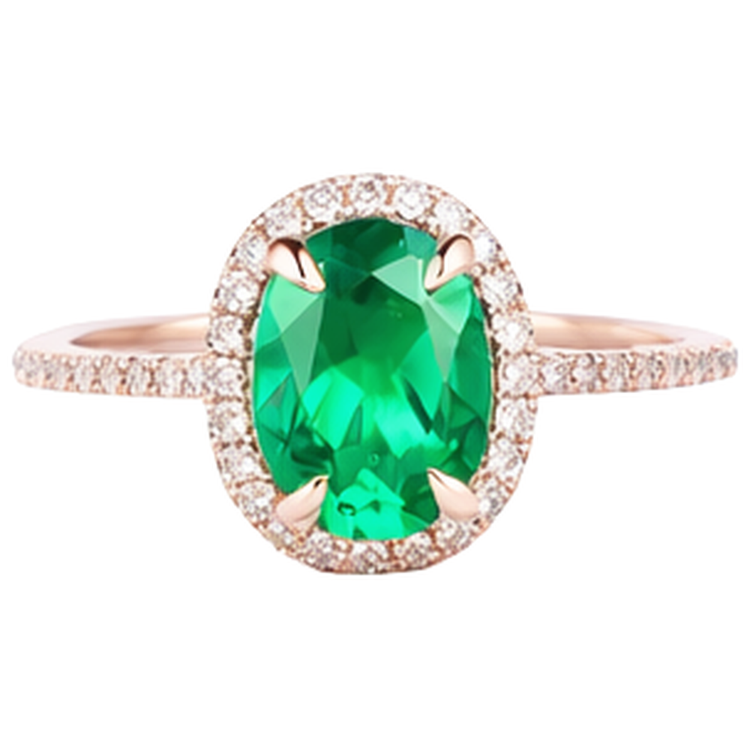 Alliance Verte Emeraude Et Diamant Naturels Extraits des Mines ( et non cultivés en laboratoire ) 5.45 Carats