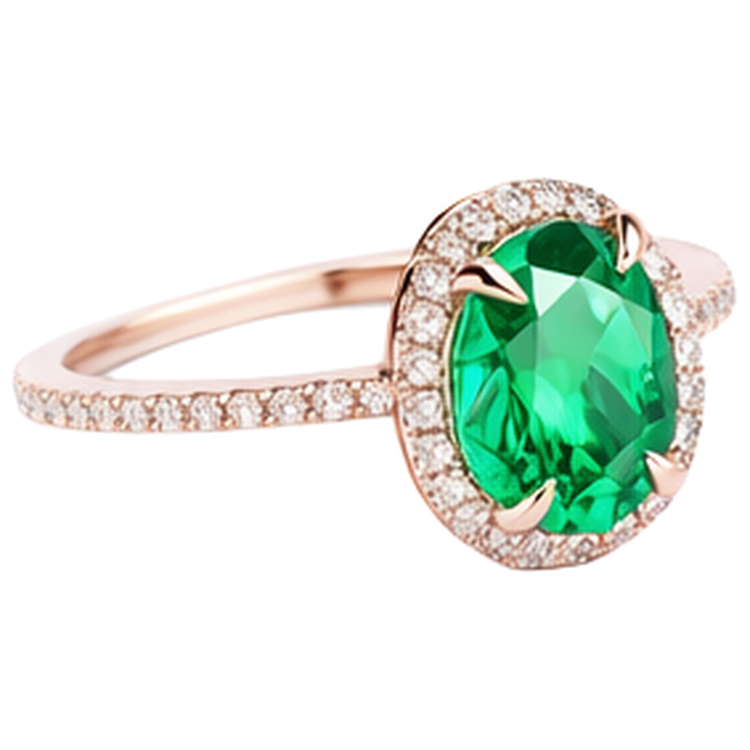 Alliance Verte Emeraude Et Diamant Naturels Extraits des Mines ( et non cultivés en laboratoire ) 5.45 Carats