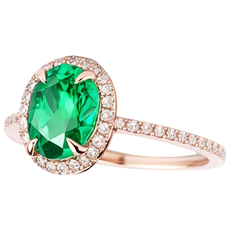 Alliance Verte Emeraude Et Diamant Naturels Extraits des Mines ( et non cultivés en laboratoire ) 5.45 Carats