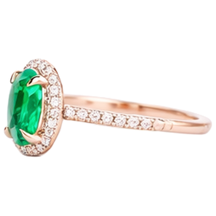 Alliance Verte Emeraude Et Diamant Naturels Extraits des Mines ( et non cultivés en laboratoire ) 5.45 Carats