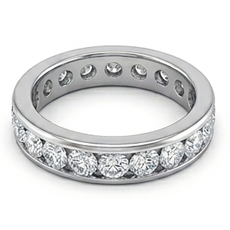 Alliance d'Éternité Diamant Naturel 14 Carats