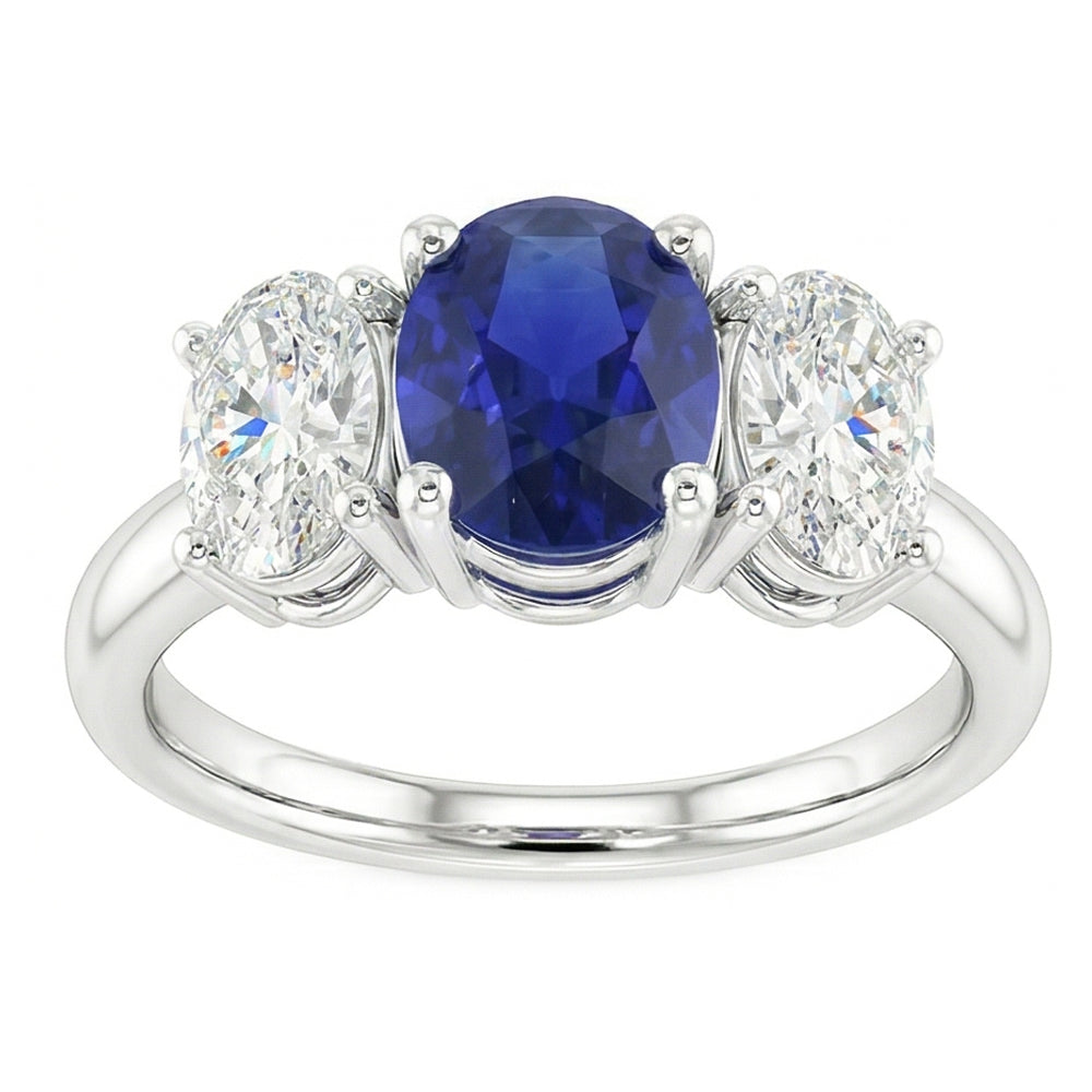 naturel oval diamant 2.50carats alliance détail rapproché