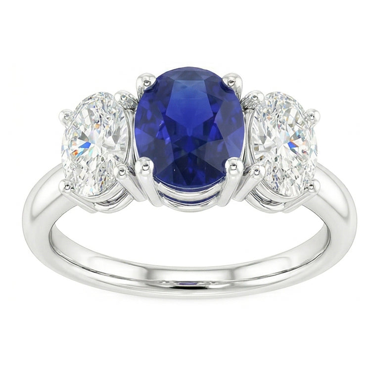 naturel oval diamant 2.50carats alliance détail rapproché