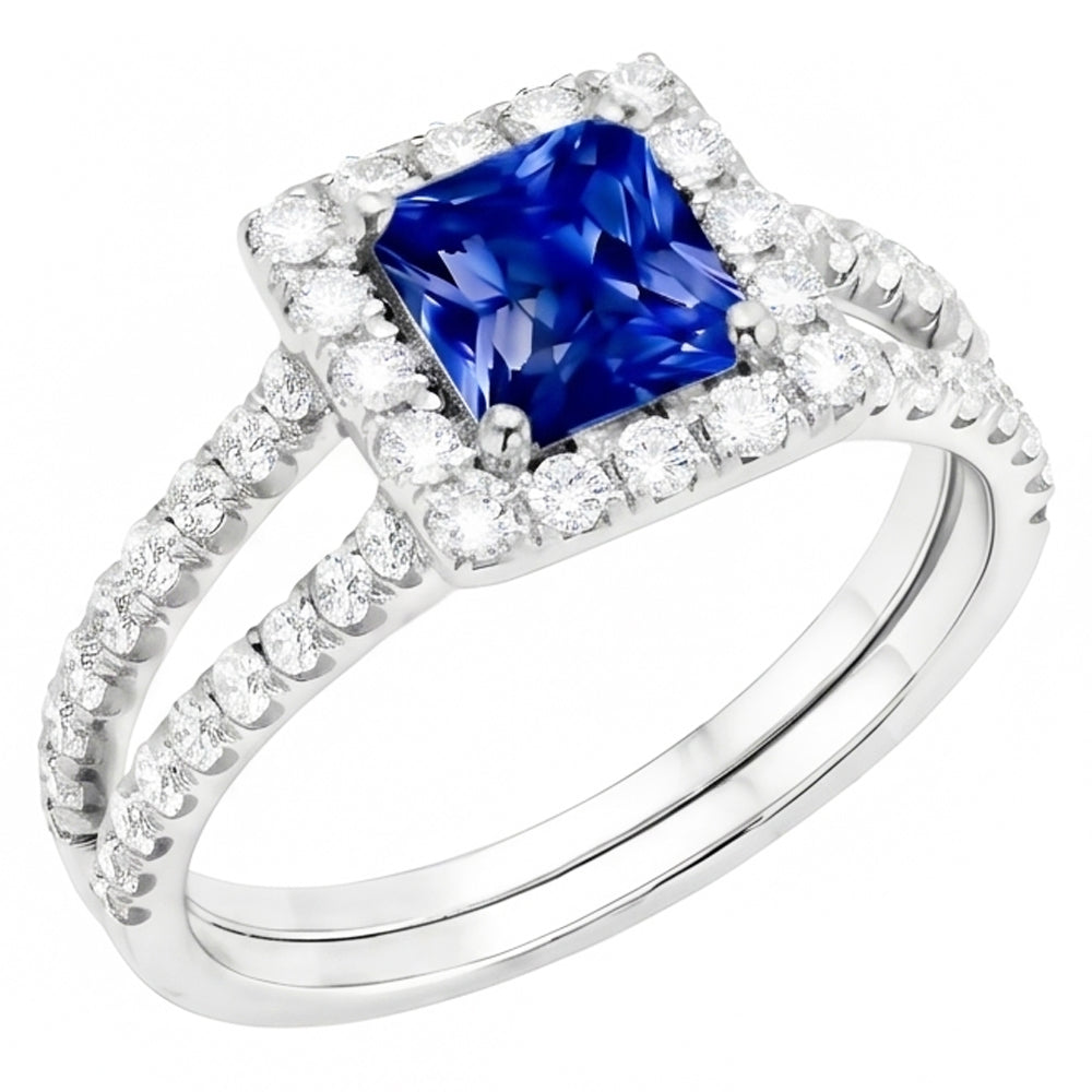 Alliance d'Éternité Saphir Naturel 3 Carats