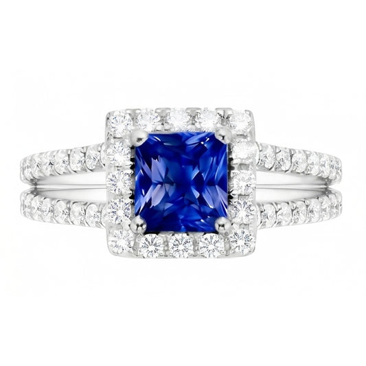 Alliance d'Éternité Saphir Naturel 3 Carats