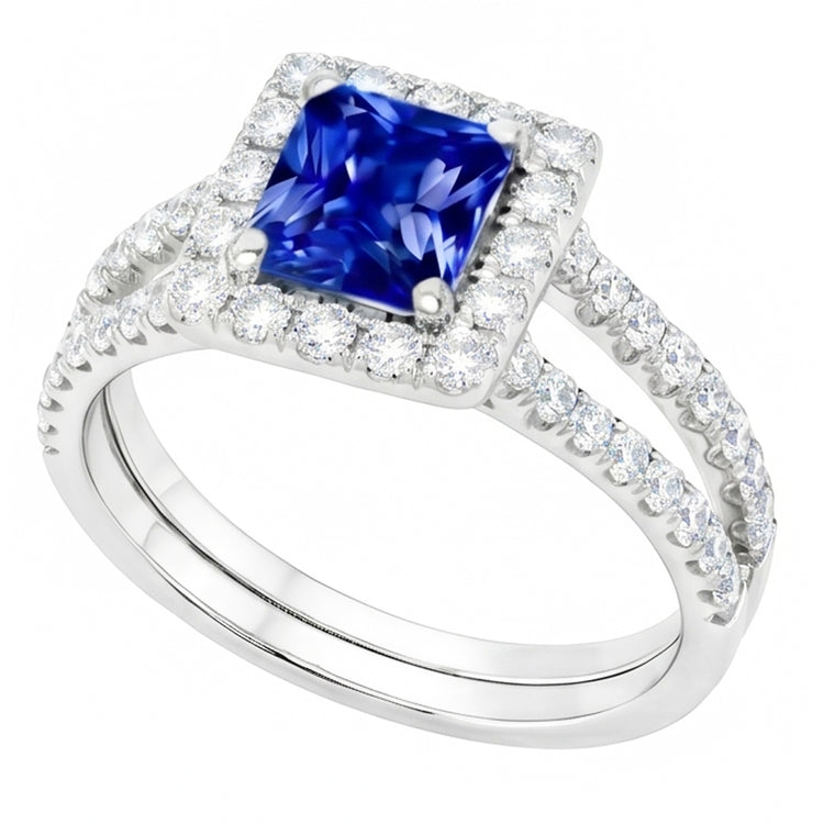 Alliance d'Éternité Saphir Naturel 3 Carats