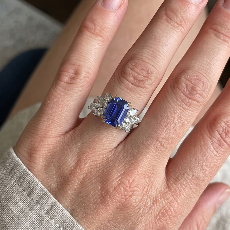 Alliance d'Éternité Saphir Naturel 4.50 Carats