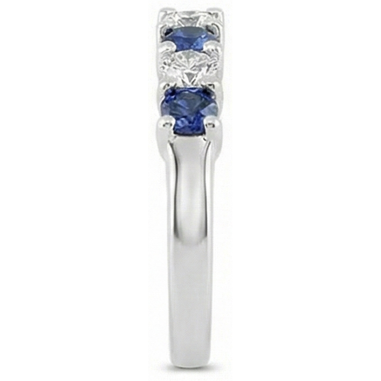 Alliance de 2.45 ct avec diamants saphir Sri Lanka ronds