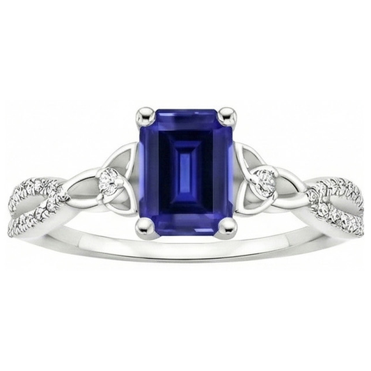 Alliance diamant saphir du Sri Lanka émeraude 3 carats neuf